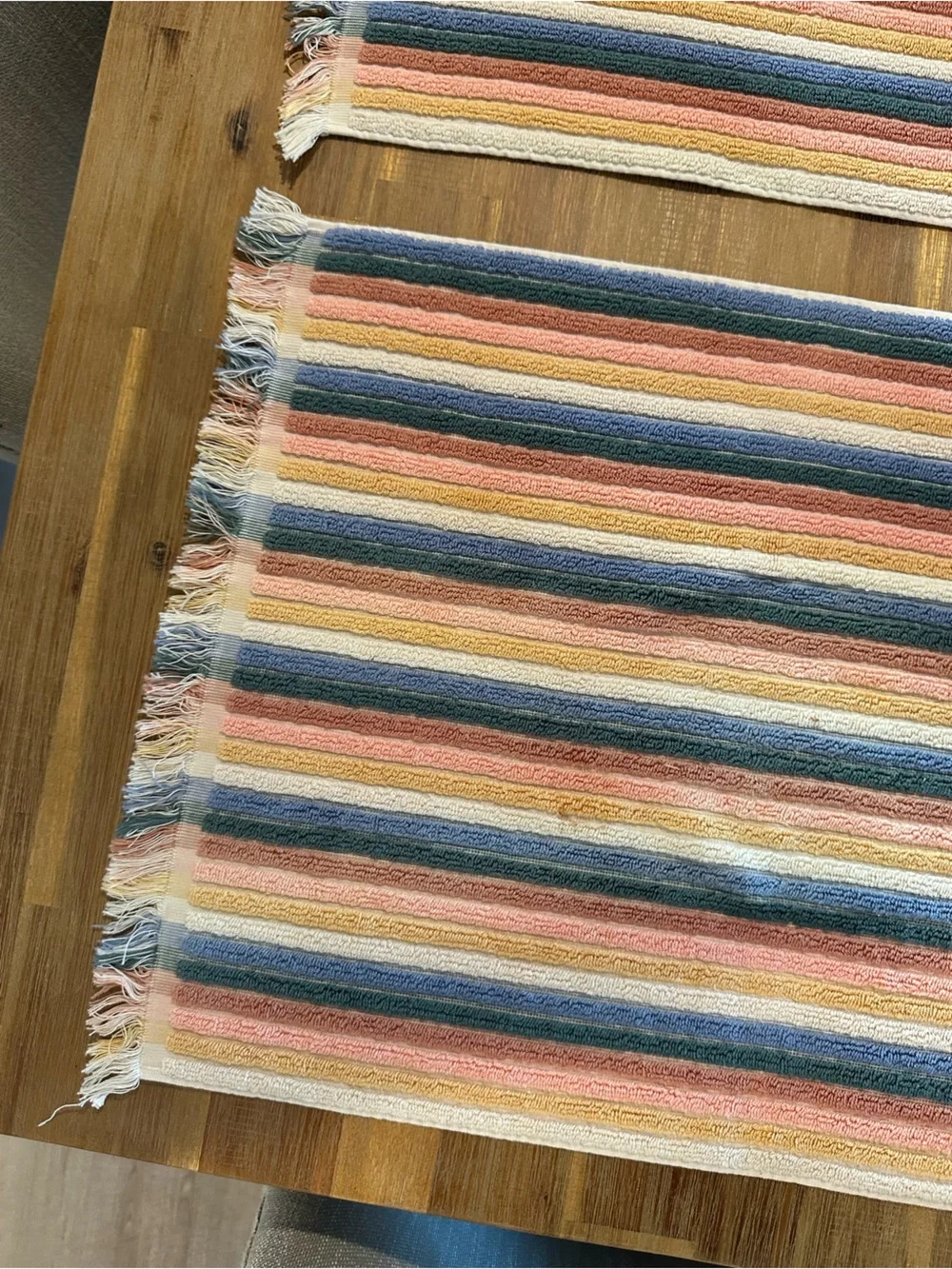 Rachel Zoe Rainbow Striped Hand Towels - Set of 2 - 100% cotton